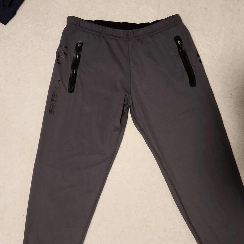 VIRUS KL1 UFC Men's Large Performance Pant 90% Polyester 10%Spandex Black/Grey